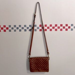 Patricia Nash woven leather messenger-style crossbody